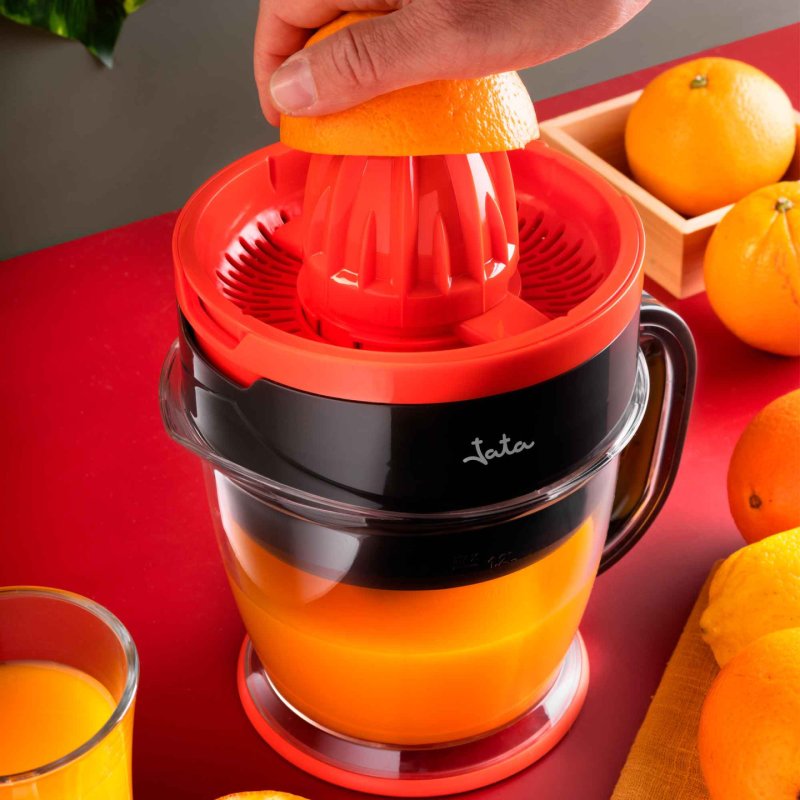 JATA JEEX1422 electric citrus press 1.2 L 40 W Black, Red, Transparent