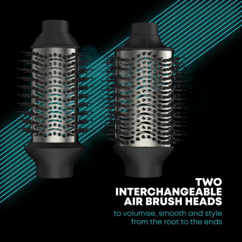 Revamp Progloss Volume & Style Hot Brush Style Brosse soufflante à air chaud À chaleur Noir 1000 W 3 m