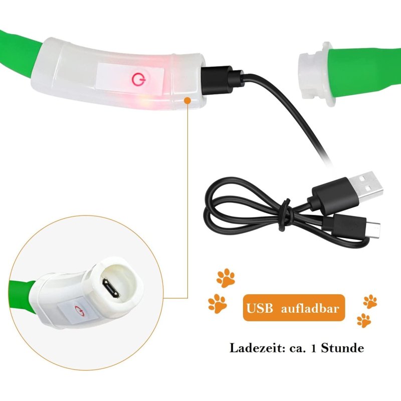 Anicoll LED Collar for Dogs and Cats Green