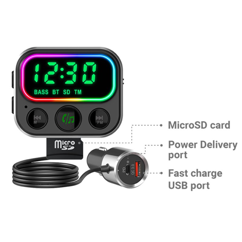 Navitel BHF06PRO FM transmitter Bluetooth Black