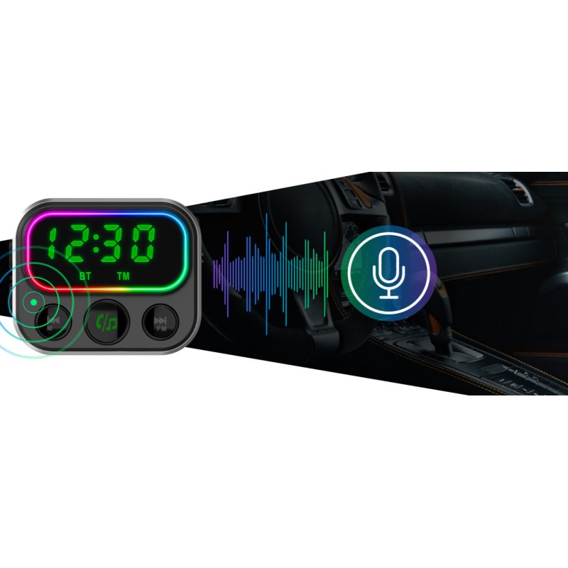 Navitel BHF06PRO FM transmitter Bluetooth Black