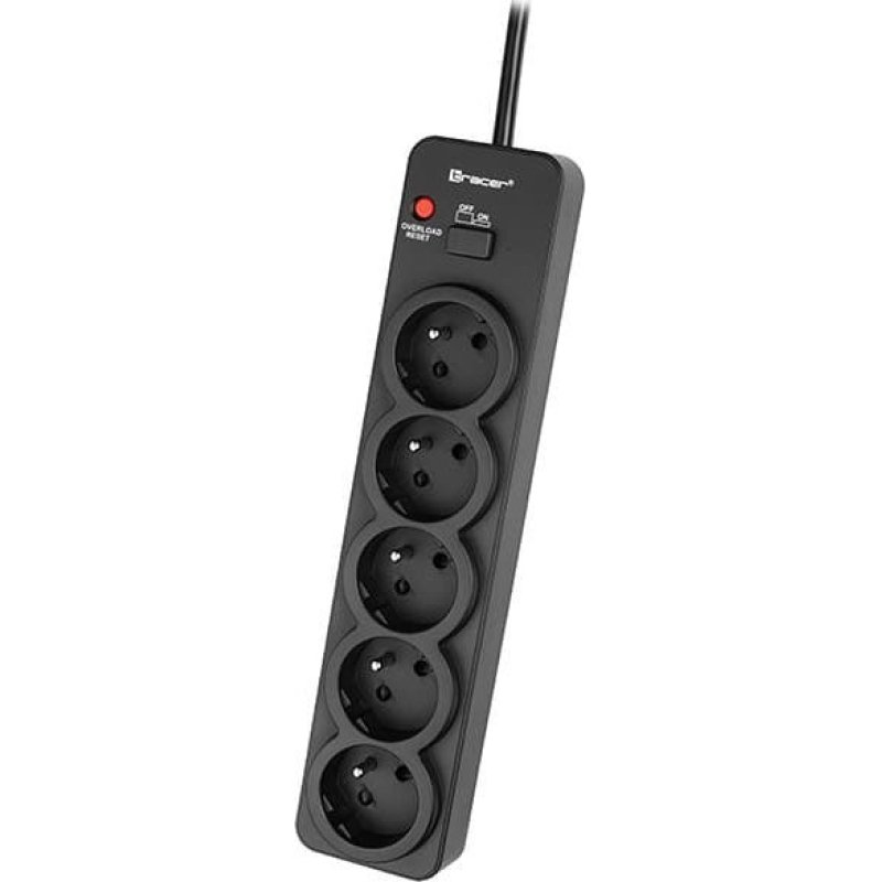 Tracer 46976 PowerGuard 1.8m Black (5 Outlets)