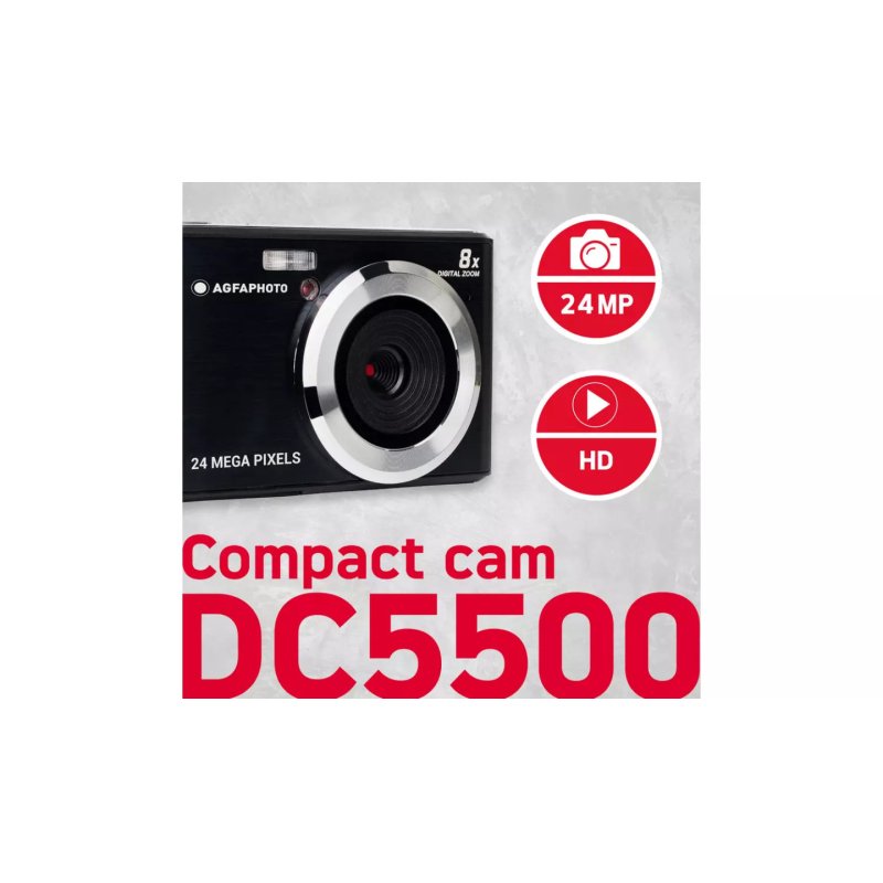 AgfaPhoto Compact DC5500 Compact camera 24 MP CMOS 5616 x 3744 pixels Black