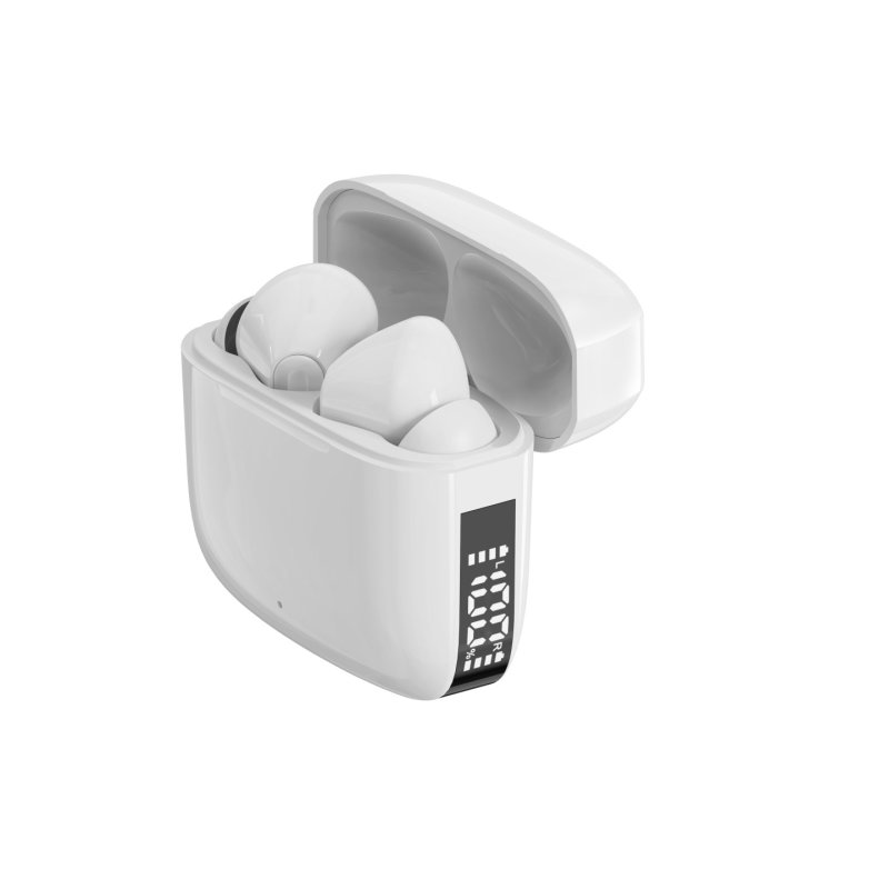 Denver TWE-61 Casque True Wireless Stereo (TWS) Ecouteurs Appels/Musique/Sport/Au quotidien Bluetooth Blanc