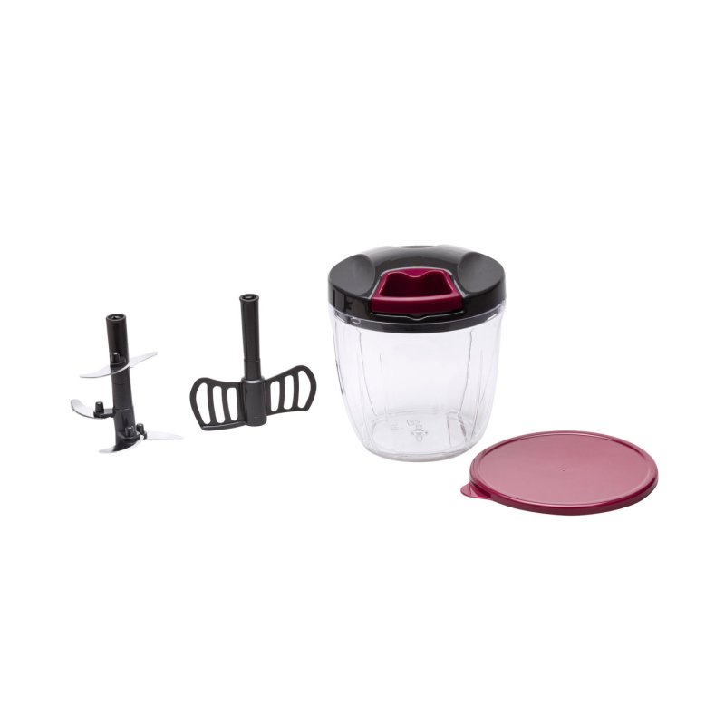 JATA HMAQ4506 manual food chopper Black, Red, Transparent