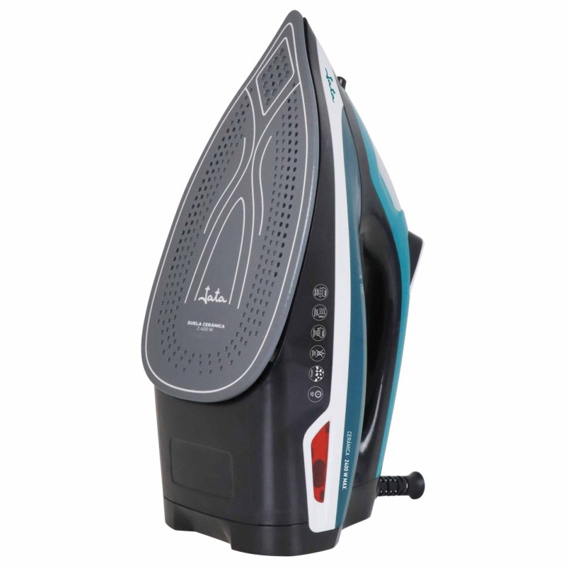 JATA JEPL1221 fer à repasser Fer à vapeur Semelle en céramique 2400 W Noir, Bleu, Gris, Blanc