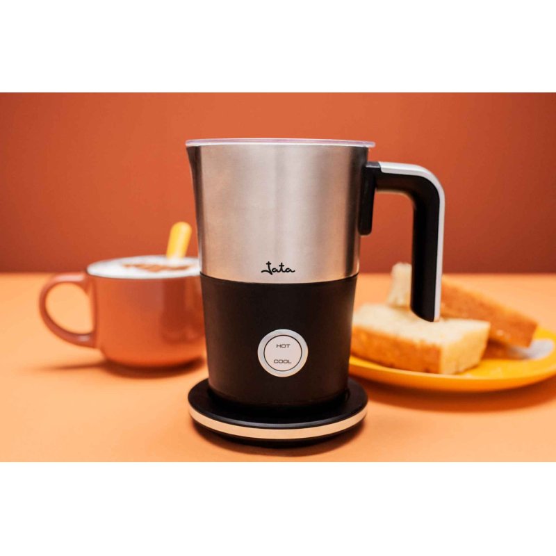 JATA JECL1900 mousseur à lait Mousseur à lait automatique Noir, Acier inoxydable