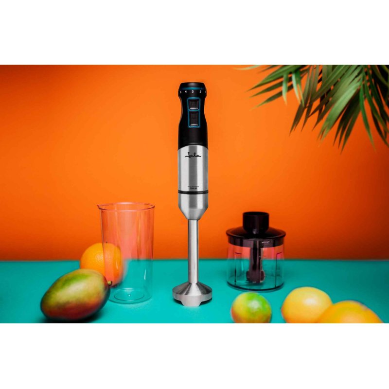 JATA JEBT1853 blender 0,7 L Mélangeur par immersion 1000 W Noir, Couleur menthe, Acier inoxydable