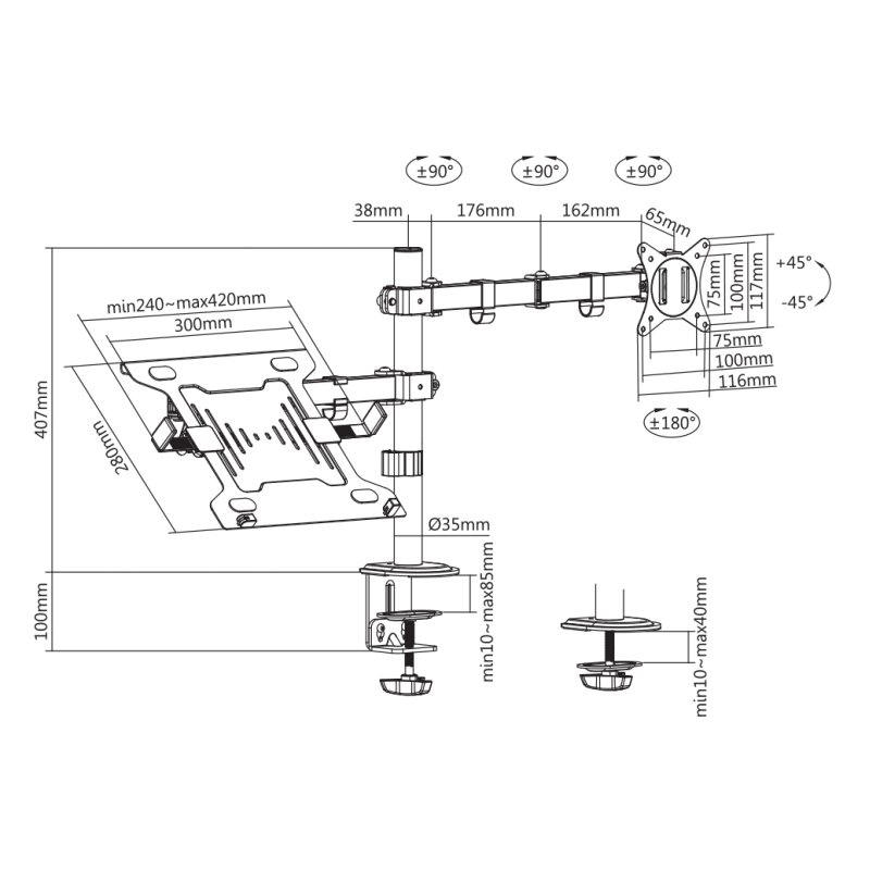 Sbox LCD-LM01-2 (13-27/12kg/100x100)