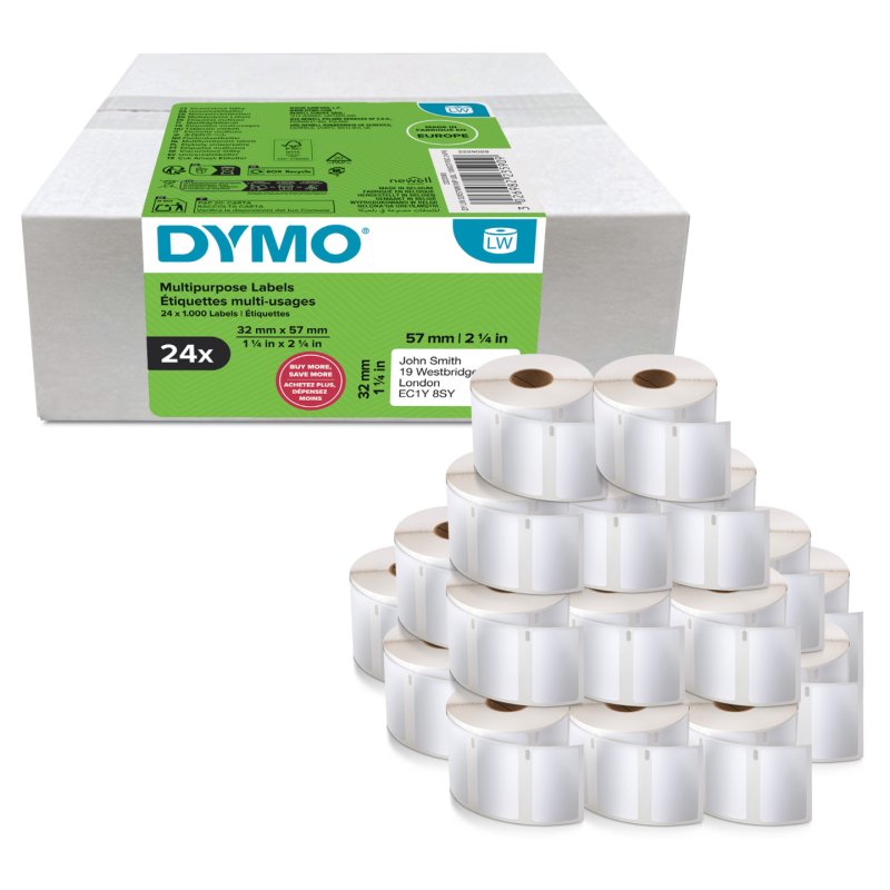 DYMO 2223590 étiquette à imprimer Blanc Imprimante d'étiquette adhésive
