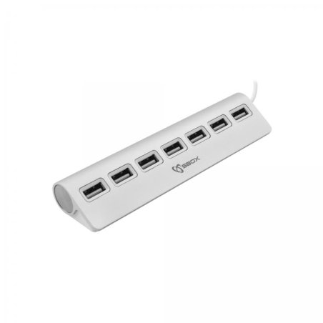 SBOX H-207 interface hub USB 2.0 480 Mbit/s Silver