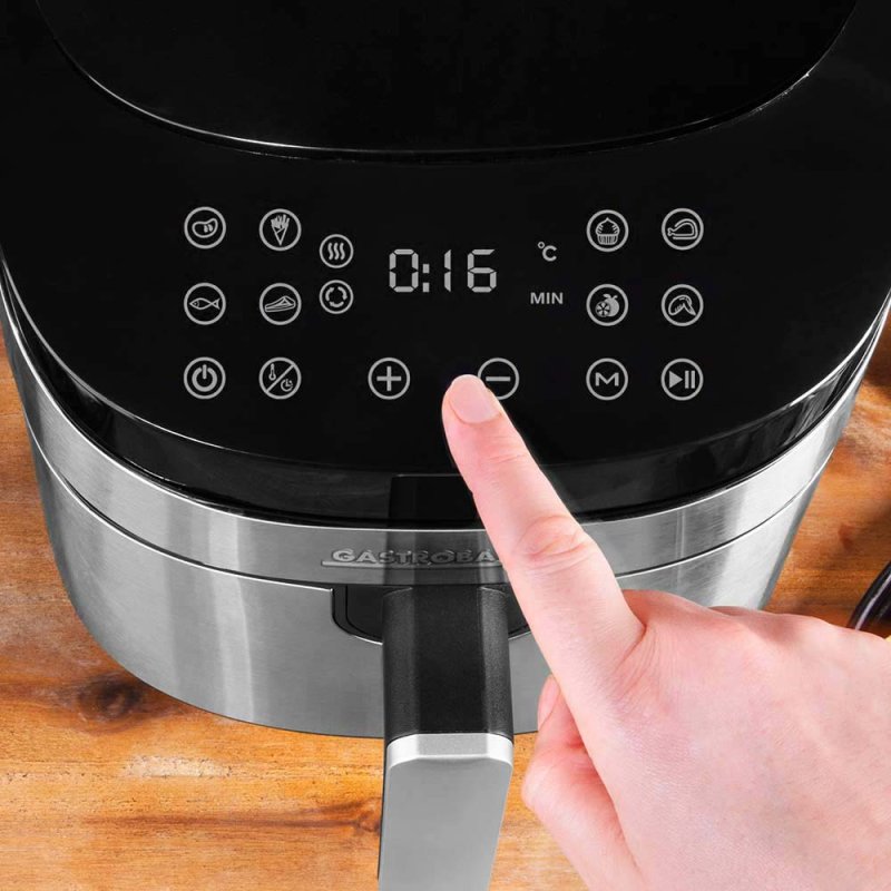 Gastroback Design Air Pro XXL Single 6.5 L Stand-alone 1600 W Hot air fryer Black, Stainless steel