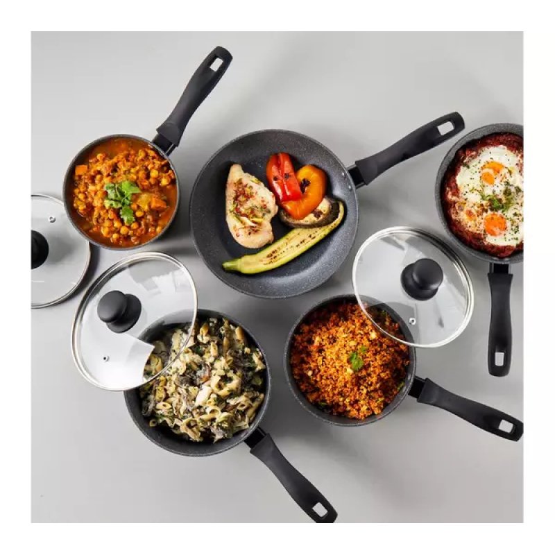 Russell Hobbs RH02814EU7 Metallic Marble 5pcs pan set