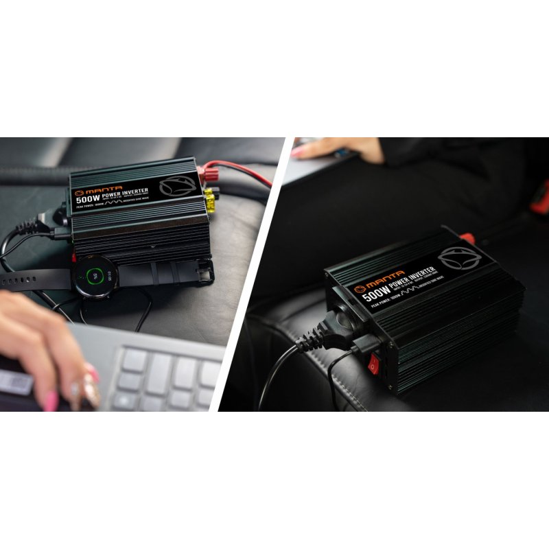 Manta MPI500M Power Inverter 500W/1000W DC to AC