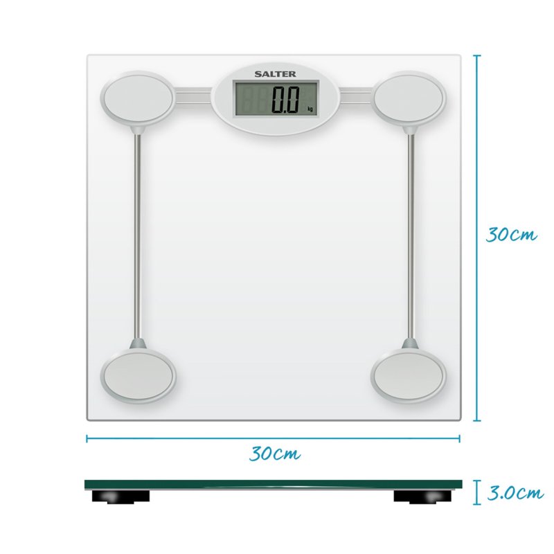 Salter 9018S SV3RCFEU16 Glass Electronic Bathroom Scale