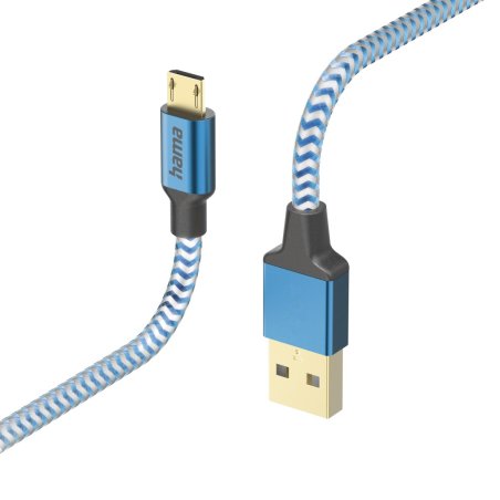 Hama Reflective câble USB USB 2.0 1,5 m USB A Micro-USB B Bleu