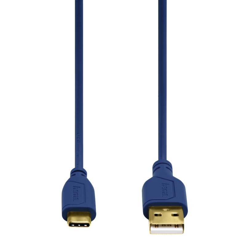 Hama 0.75m, USB2.0-C/USB2.0-A câble USB 0,75 m USB C USB A Bleu