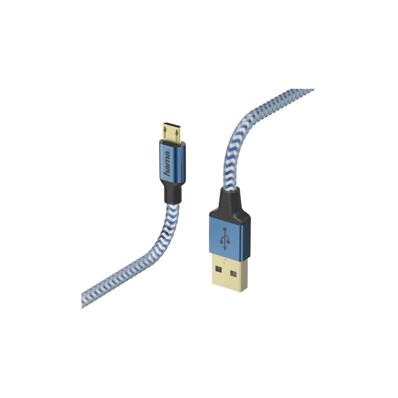 Hama 00178289 USB cable USB 2.0 1.5 m USB A Micro-USB B Blue