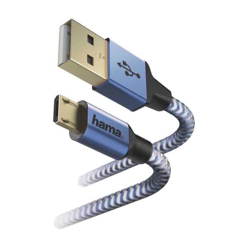 Hama 00178289 USB cable USB 2.0 1.5 m USB A Micro-USB B Blue