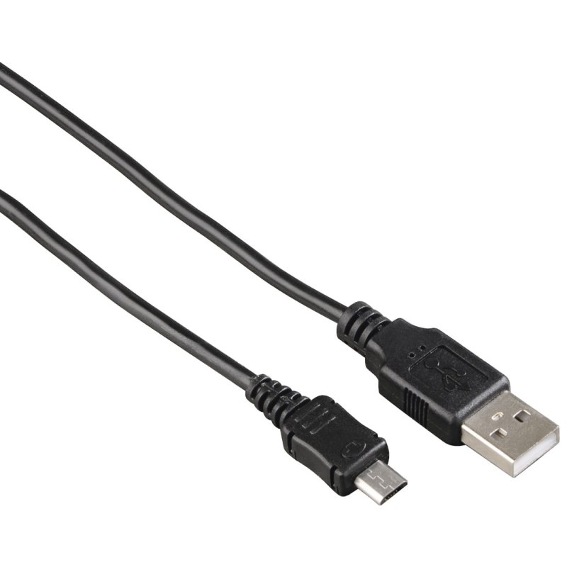 Hama 0.6m, USB2.0-A/USB2.0 Micro-B câble USB 0,6 m USB A Micro-USB B Noir