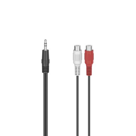 Hama 00205185 câble audio 0,1 m 2 x RCA 3,5mm Noir