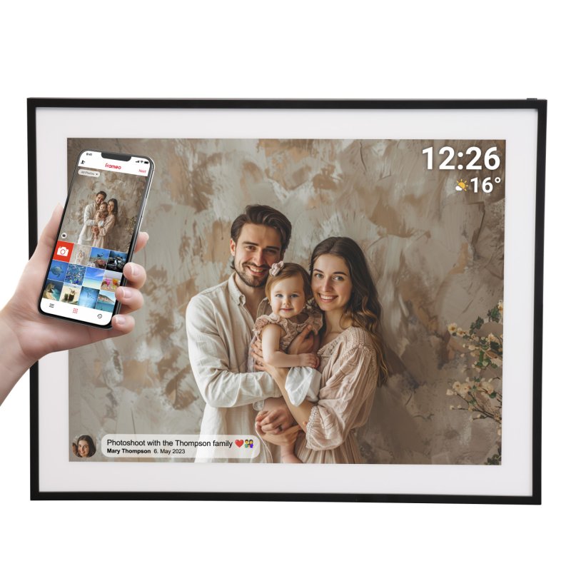 Denver Frameo PFF-1970 digital photo frame Black 48.3 cm (19") Wi-Fi