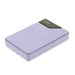 Tellur Power Bank 10000mAh, USB-C Lightning cables built-in purple
