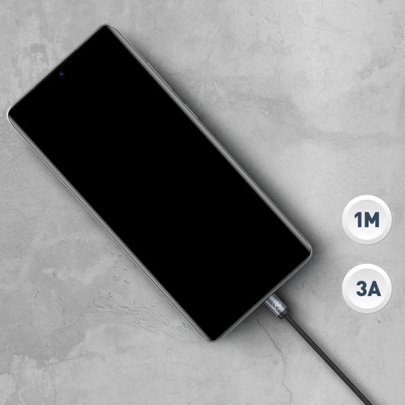 Tellur Minimalist USB to Type-C Cable 3A 1m Black