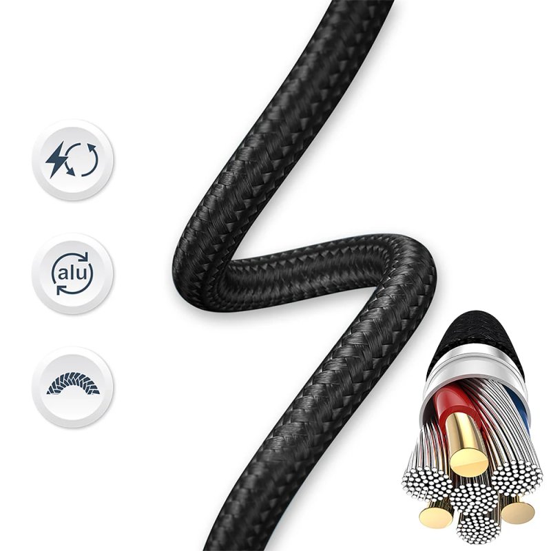 Tellur Minimalist USB to Lightning Cable 3A 1m Black