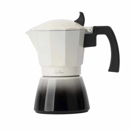 JATA HCAF2406 machine à café manuelle Cafetière à moka 0,3 L Noir, Blanc