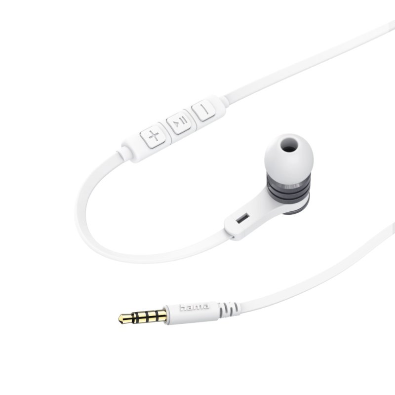 Hama Intense Casque Avec fil Ecouteurs Appels/Musique Argent, Blanc