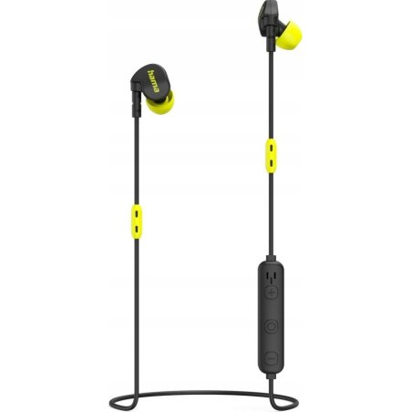 Hama Freedom Athletics II Casque Sans fil Crochets auriculaires, Ecouteurs Appels/Musique Bluetooth Noir, Jaune