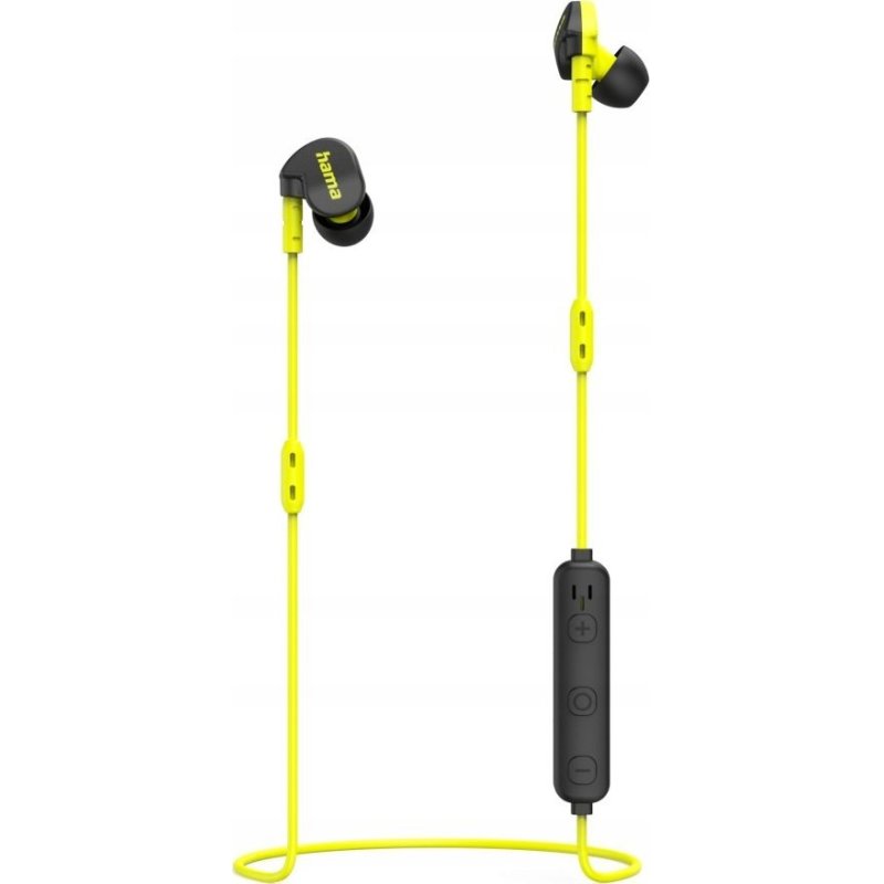 Hama Freedom Athletics II Casque Sans fil Crochets auriculaires, Ecouteurs Appels/Musique Bluetooth Noir, Jaune