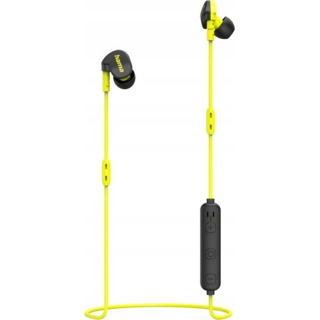 Hama Freedom Athletics II Headset Wireless Ear-hook, In-ear Calls/Music Bluetooth Black, Yellow