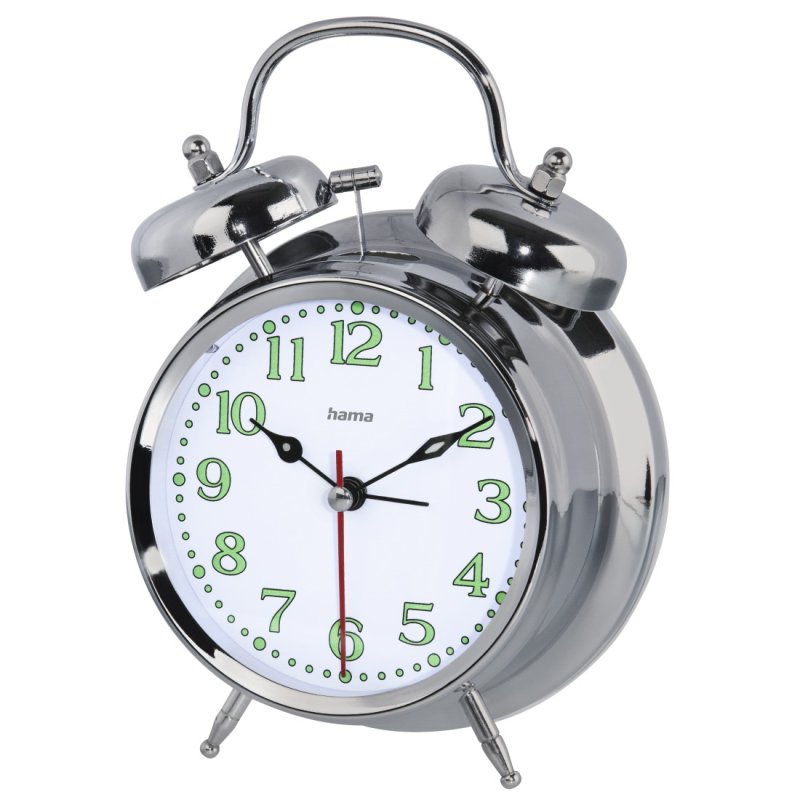 Hama Nostalgia Quartz alarm clock Silver
