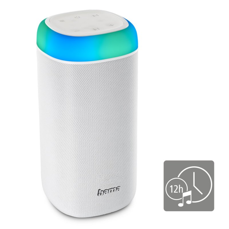 Hama Shine 2.0 Stereo portable speaker White 30 W