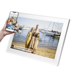 Denver PFF-1515W digital photo frame White 39.6 cm (15.6") Touchscreen Wi-Fi