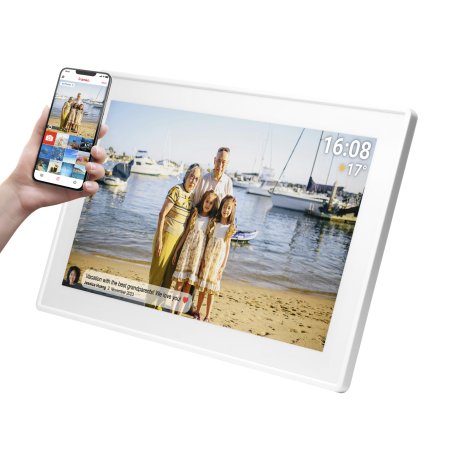 Denver photo frame with FRAMEO FHD 15.6 16GB white