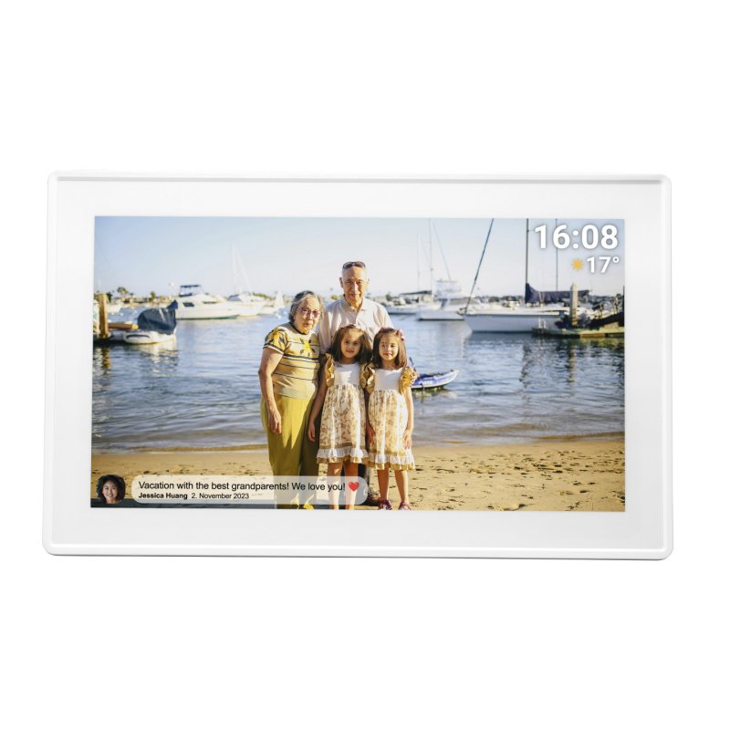 Denver PFF-1515W cadre photos numériques Blanc 39,6 cm (15.6") Écran tactile Wifi