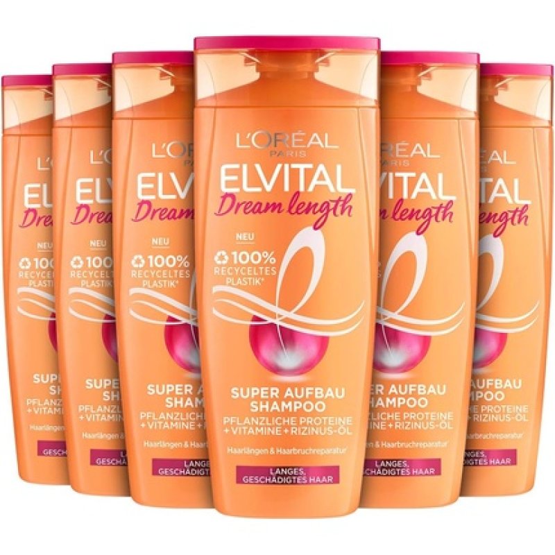 L'Oréal Paris Elvital Anti-Split Ends Shampoo for Dreamy Long Hair with Castor Oil Dream Length Super Building Hair