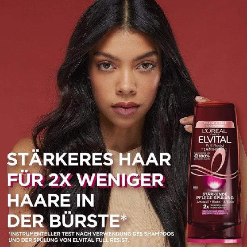 L'Oréal Paris Conditioner for Hair Loss due to Hair Breakage with Biotin, Provitamin B5, and Arginine Elvital Full