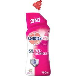 Sagrotan Toilet Cleaner Flower Fresh 2in1 Cleaning Agent with Anti-Dirt Film for Long-lasting Toilet Freshness 750ml