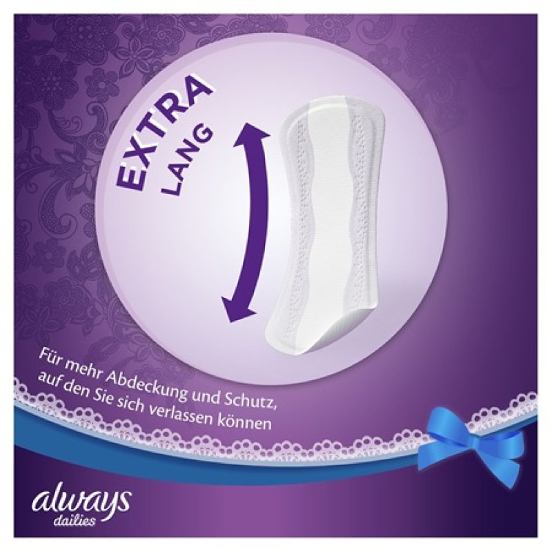 Always Dailies Extra Protect Long Plus Panty Liners 24 Pieces with Odor Neutralizing Technology and Breathable Design