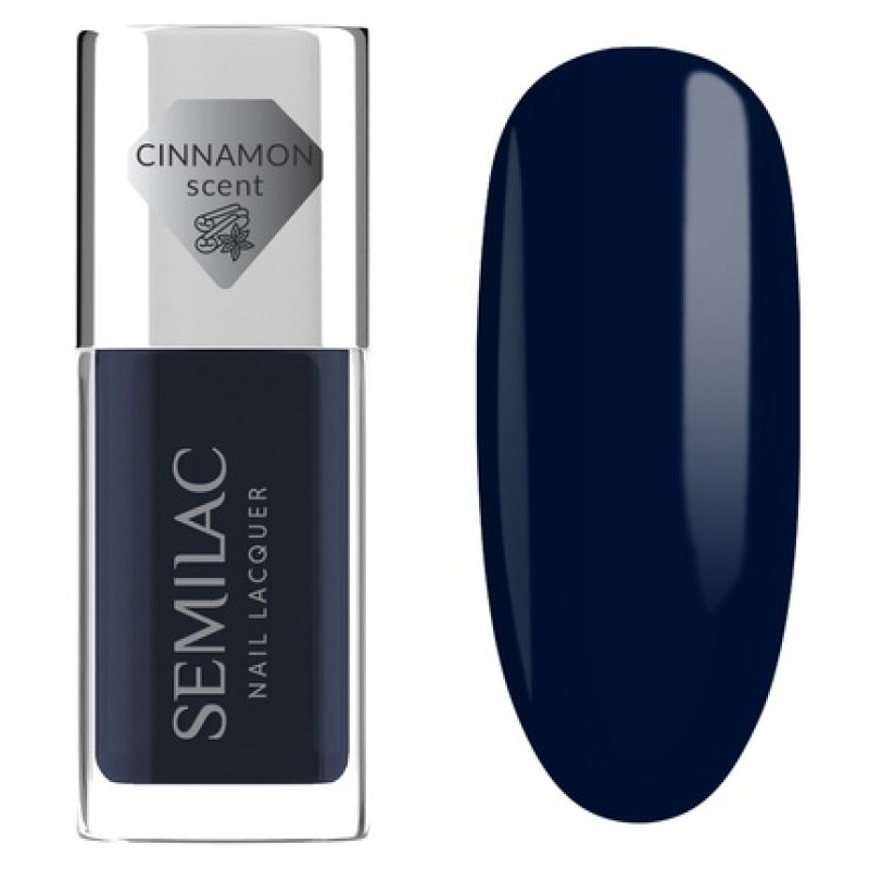 Semilac Nail Lacquer Classic Nail Polish 113 Blue Ink 9 Ml