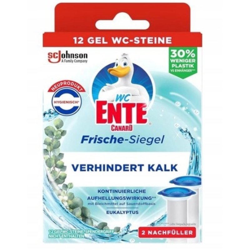 Wc Ente Toilet Cleaning Agent Original Active Eucalyptus 2 Pieces 72 Milliliters