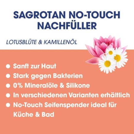 Sagrotan No-Touch Refill Extra Care with Lotus Flower and Chamomile Oil Liquid Hand Soap 250ml