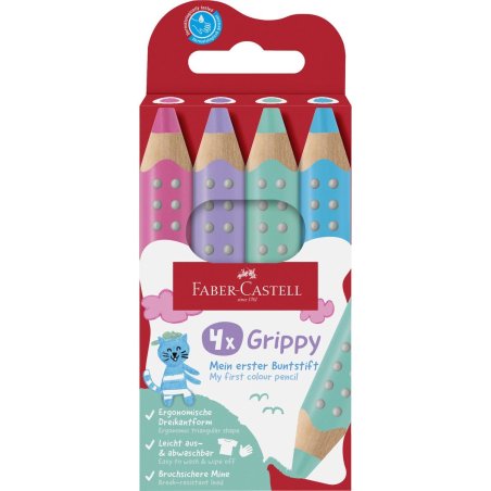 Faber-Castell – Grippy Pencil Pastel – 4 Asst. (110702)
