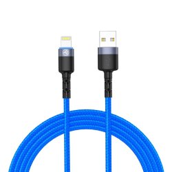 Tellur Data cable USB to Lightning with LED Light, 3A, 1.2m Blue