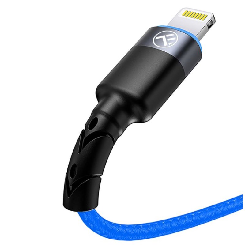 Tellur Data cable USB to Lightning with LED Light, 3A, 1.2m Blue