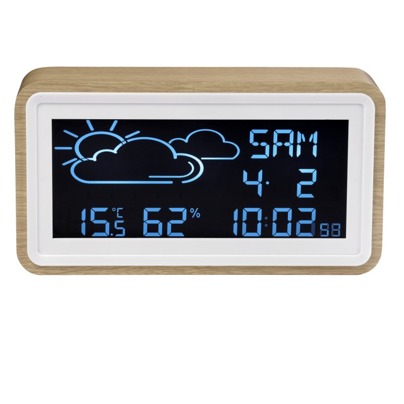 Denver WS-72 digital weather station Wood LCD DC/Battery